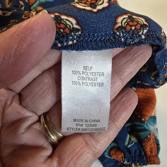 Chenault Blue Floral Blouse - Picture 5 of 5